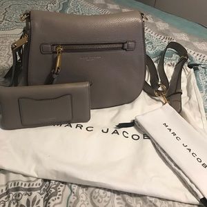 Marc Jacob  Large Mink Leather Crossbody Bag.